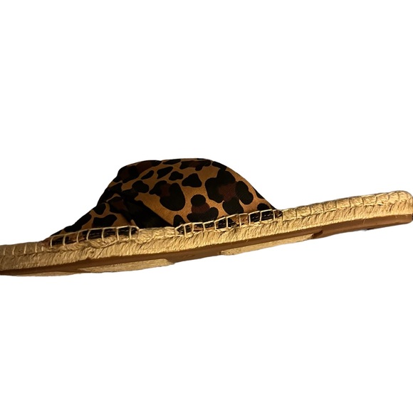 NWOB J. Crew Leopard Print Twisted Knot Espadrille Flat Slide Sandal Size 8 - Picture 6 of 9